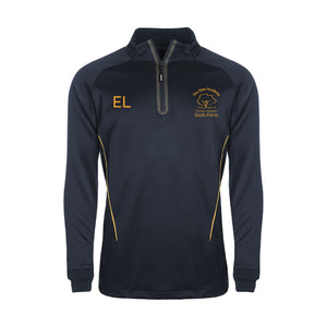 Quarter Zip Performance Training Top Elms Academy 6th Form P.E. 