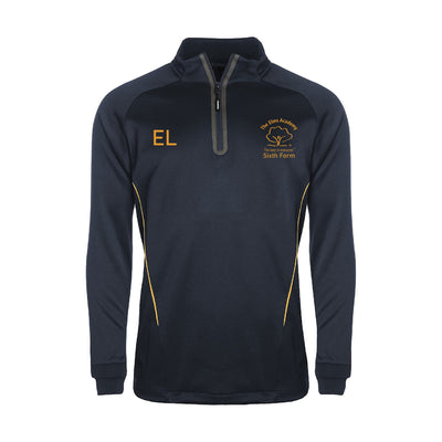 Quarter Zip Performance Training Top Elms Academy 6th Form P.E. 