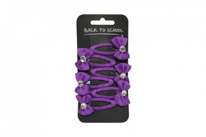 Diamante Bow Hair Clips