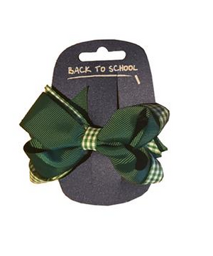 Gingham Style Hair Bow