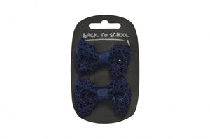 Lacy Bow Hair Clips