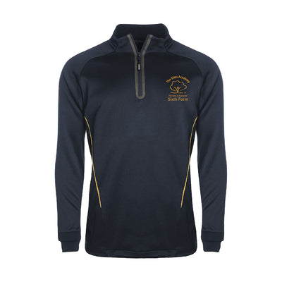 No Initials Quarter Zip Performance Training Top Elms Academy 6th Form P.E. 