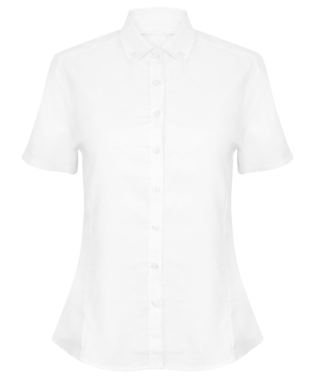 Women's modern short sleeve Oxford shirt