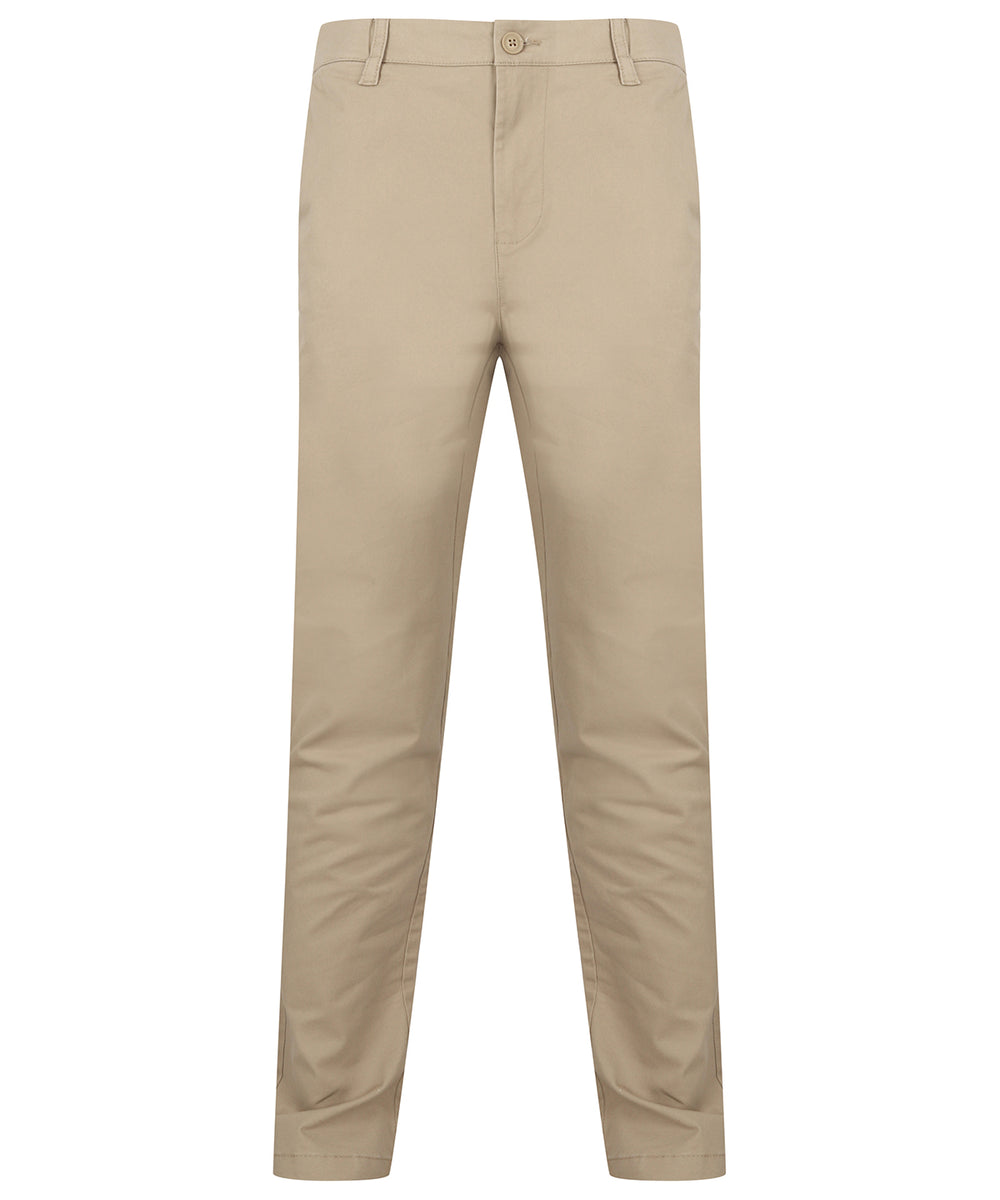 Stretch chinos with flex waistband 