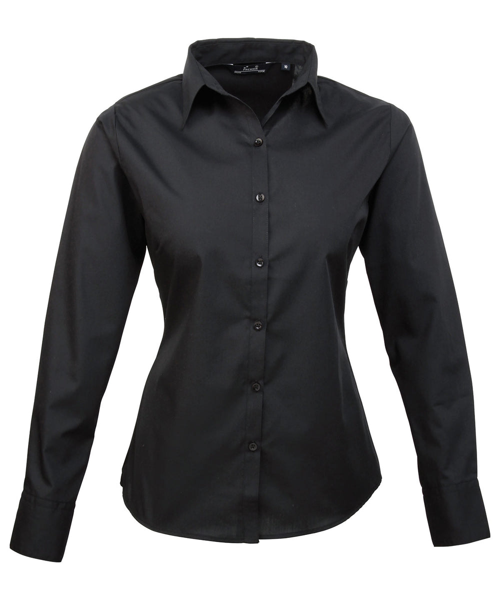 Women's poplin long sleeve blouse