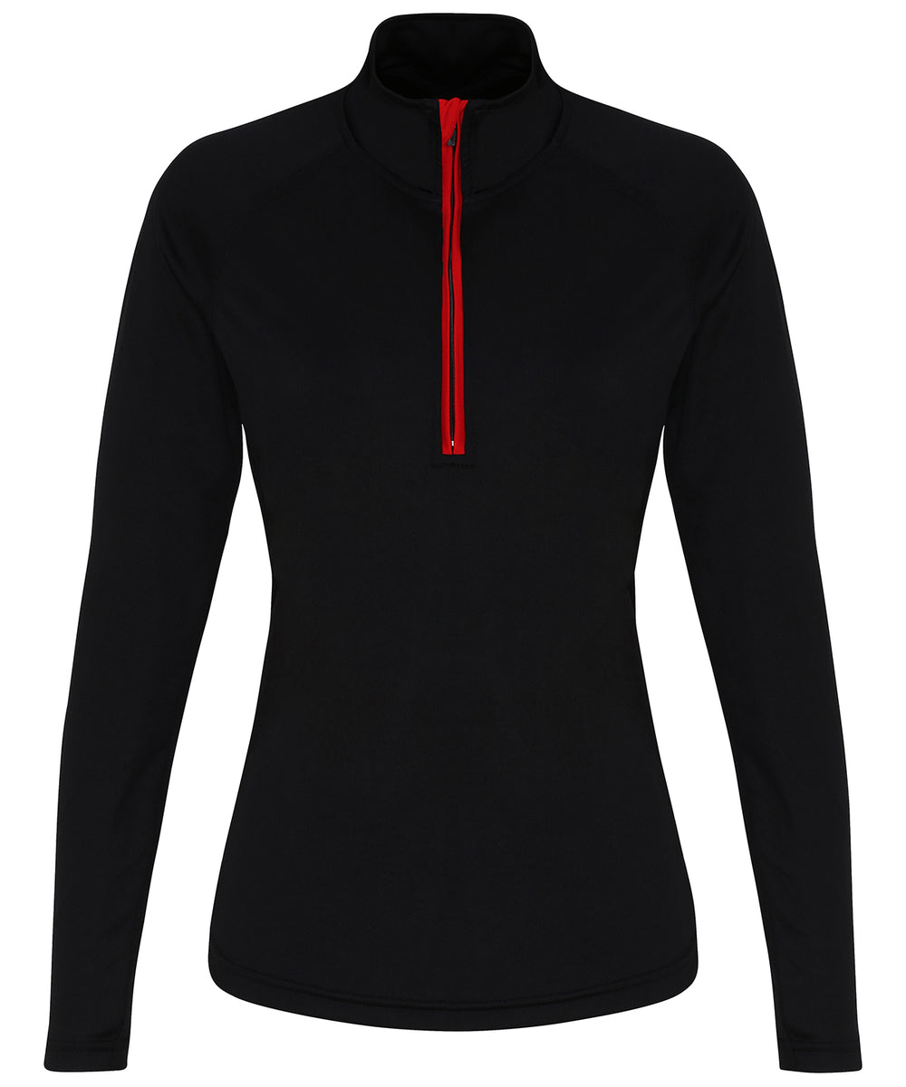 Women's TriDri® long sleeve performance ¼ zip