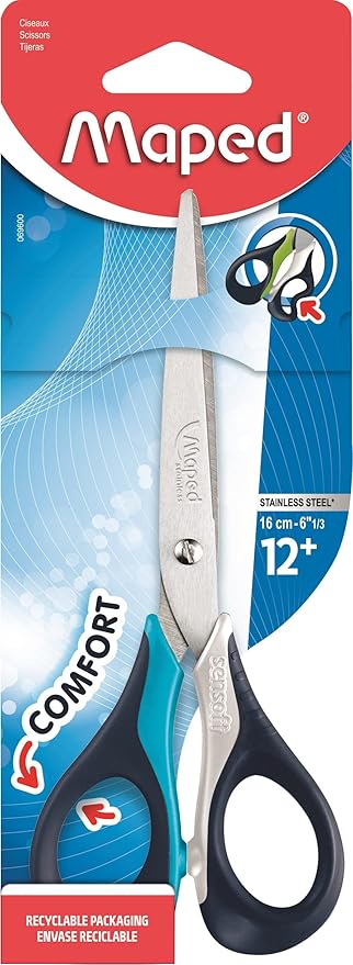 Maped Sensoft Scissors – 16 cm Blue/Black