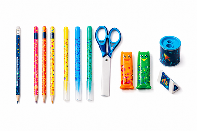 Maped Pixel Party Round Neoprene Pencil Case – 13pc