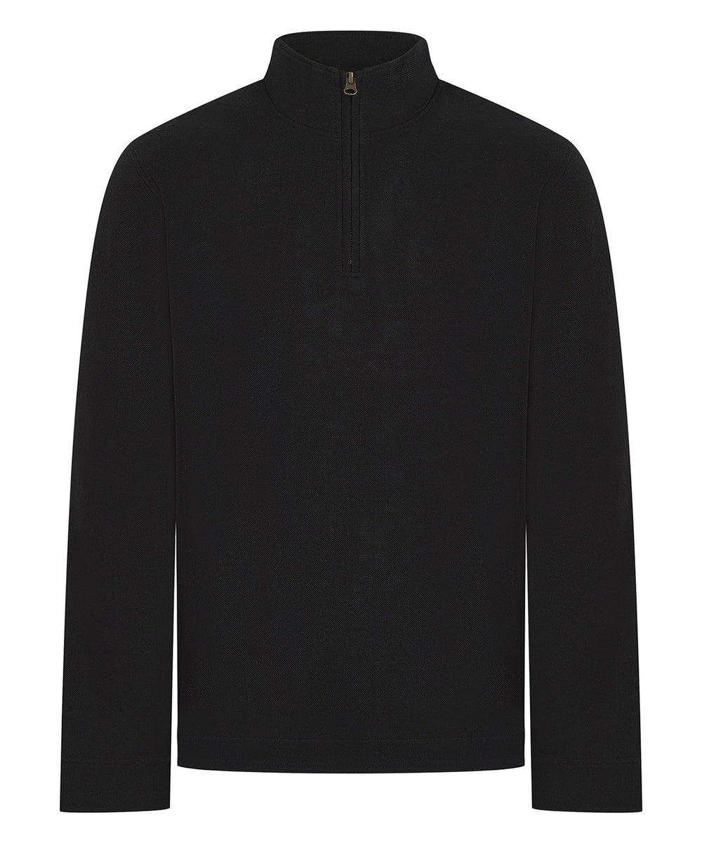 Premium piqué 1/4-zip top