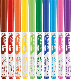 Maped Aqua Colouring Felt‑Tip Pens – Pack of 10
