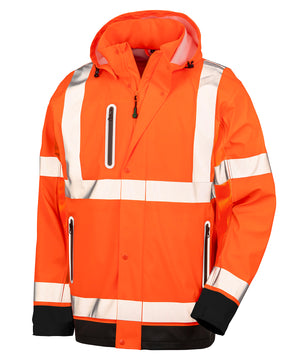 Heavy-duty prism PU safe and dry jacket with recycled backing