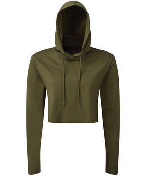 Women's TriDri® cropped hooded long sleeve t-shirt