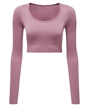 Women's TriDri® ribbed seamless 3D fit" crop top"