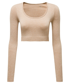 Women's TriDri® ribbed seamless 3D fit" crop top"