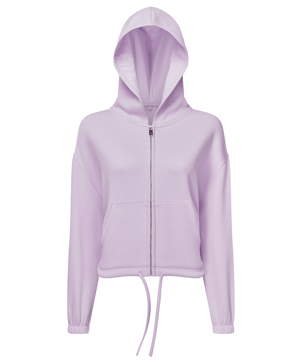 Women's TriDri® recycled cropped oversize full-zip hoodie