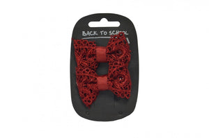 Lacy Bow Hair Clips