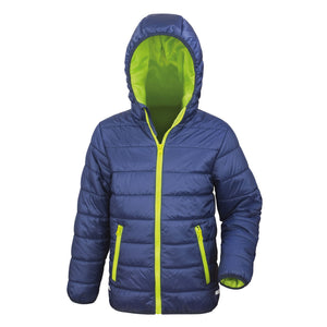 Padded Jacket - Navy/Lime