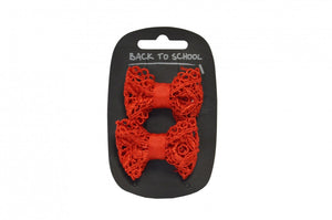 Lacy Bow Hair Clips