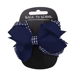 Gingham Style Hair Bow
